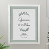 Personalised Botanical White Poster Frame