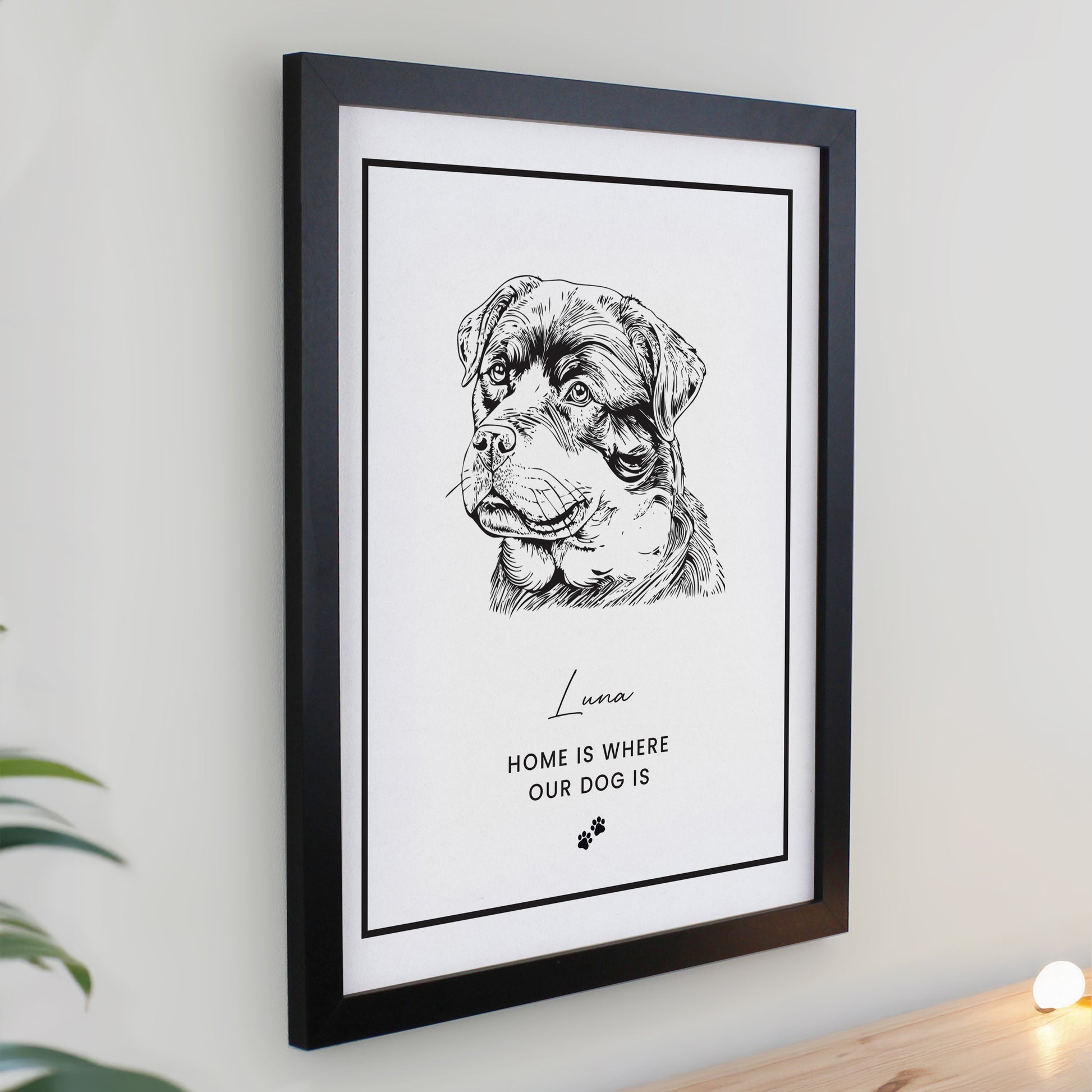 Personalised Dog Breed Black Framed Print - image 3