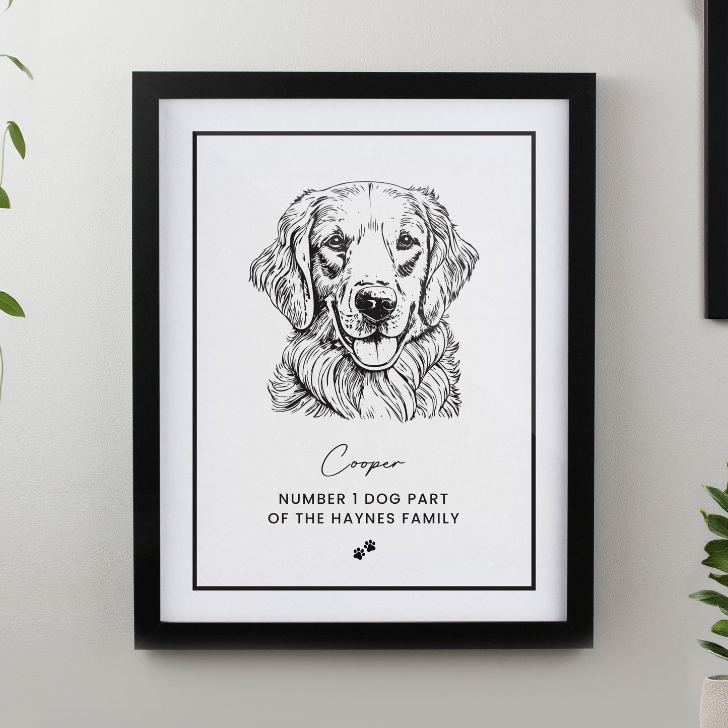 Personalised Dog Breed Black Framed Print - image 4