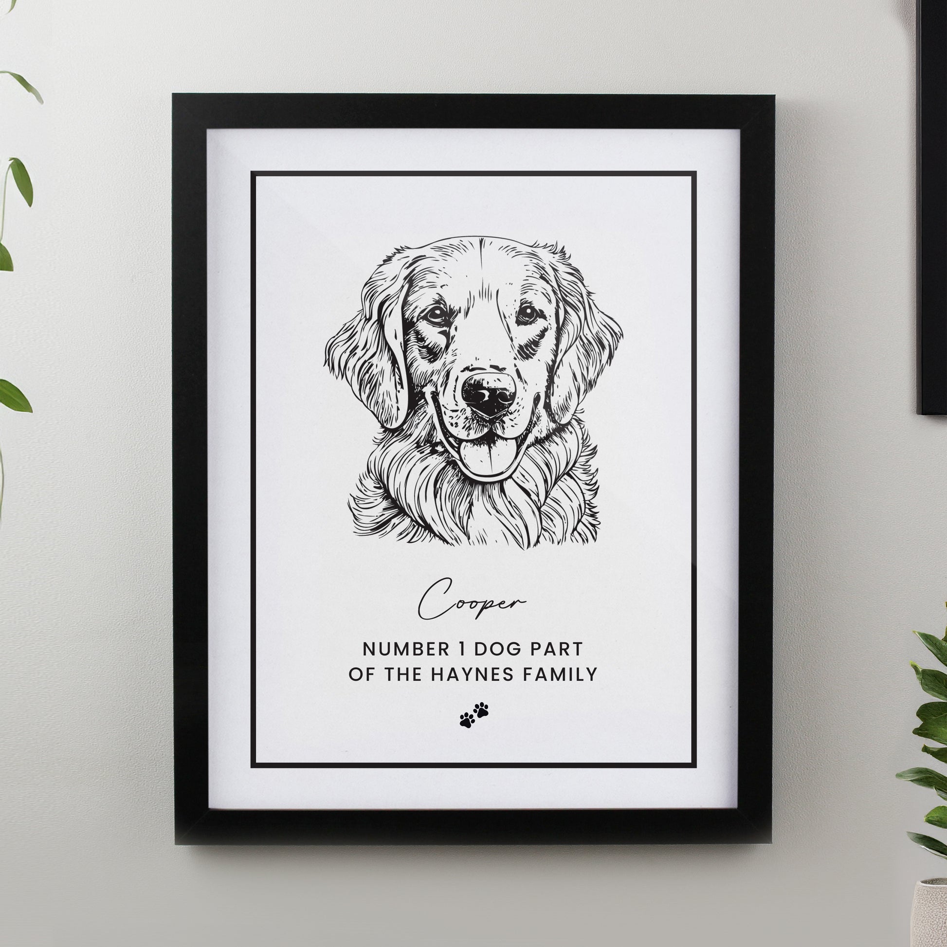 Personalised Dog Breed Black Framed Print - image 4