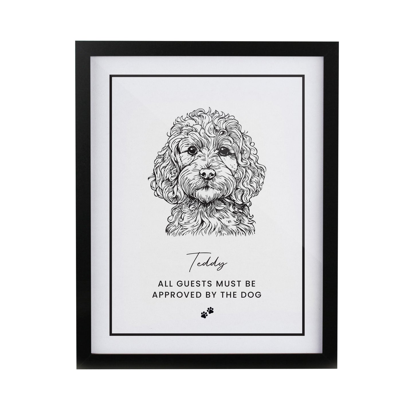 Personalised Dog Breed Black Framed Print - image 5