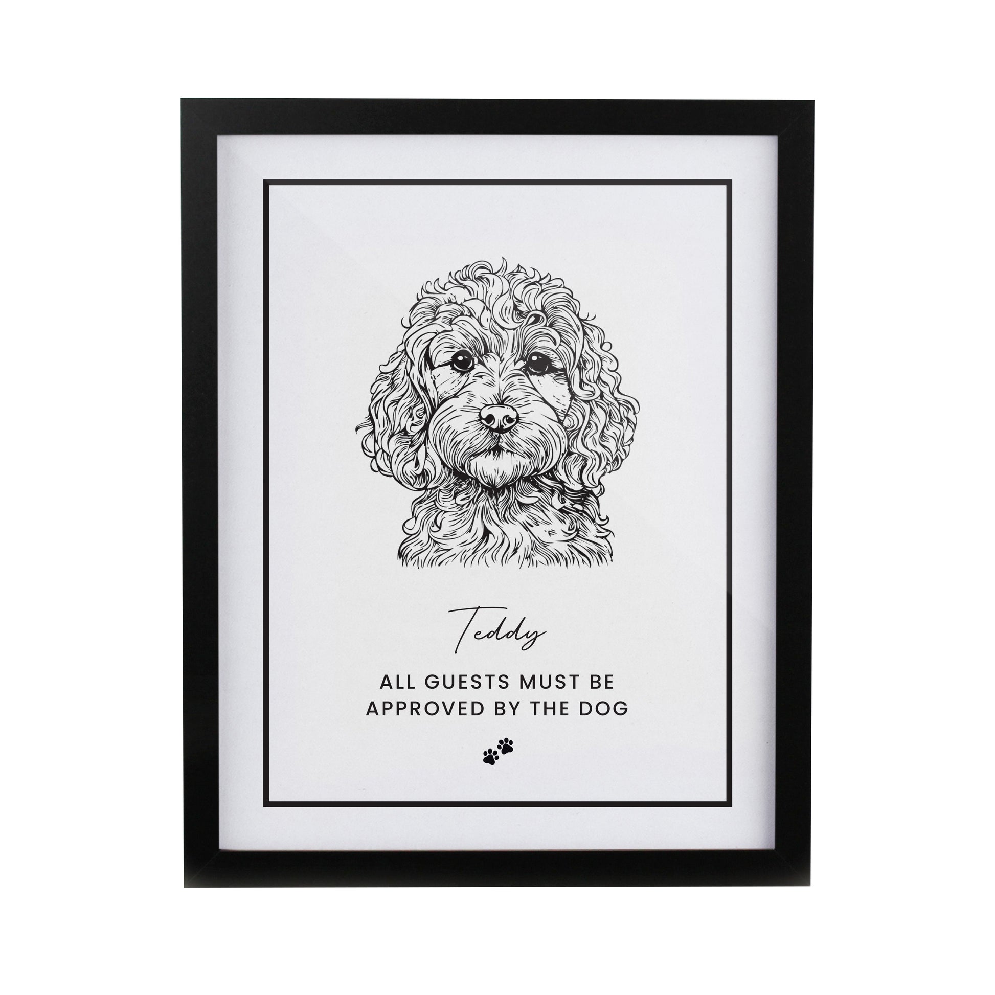 Personalised Dog Breed Black Framed Print - image 5