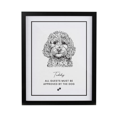 Personalised Dog Breed Black Framed Print - image 5