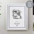 Personalised Dog Breed White Framed Print from Heartfelt Gifts