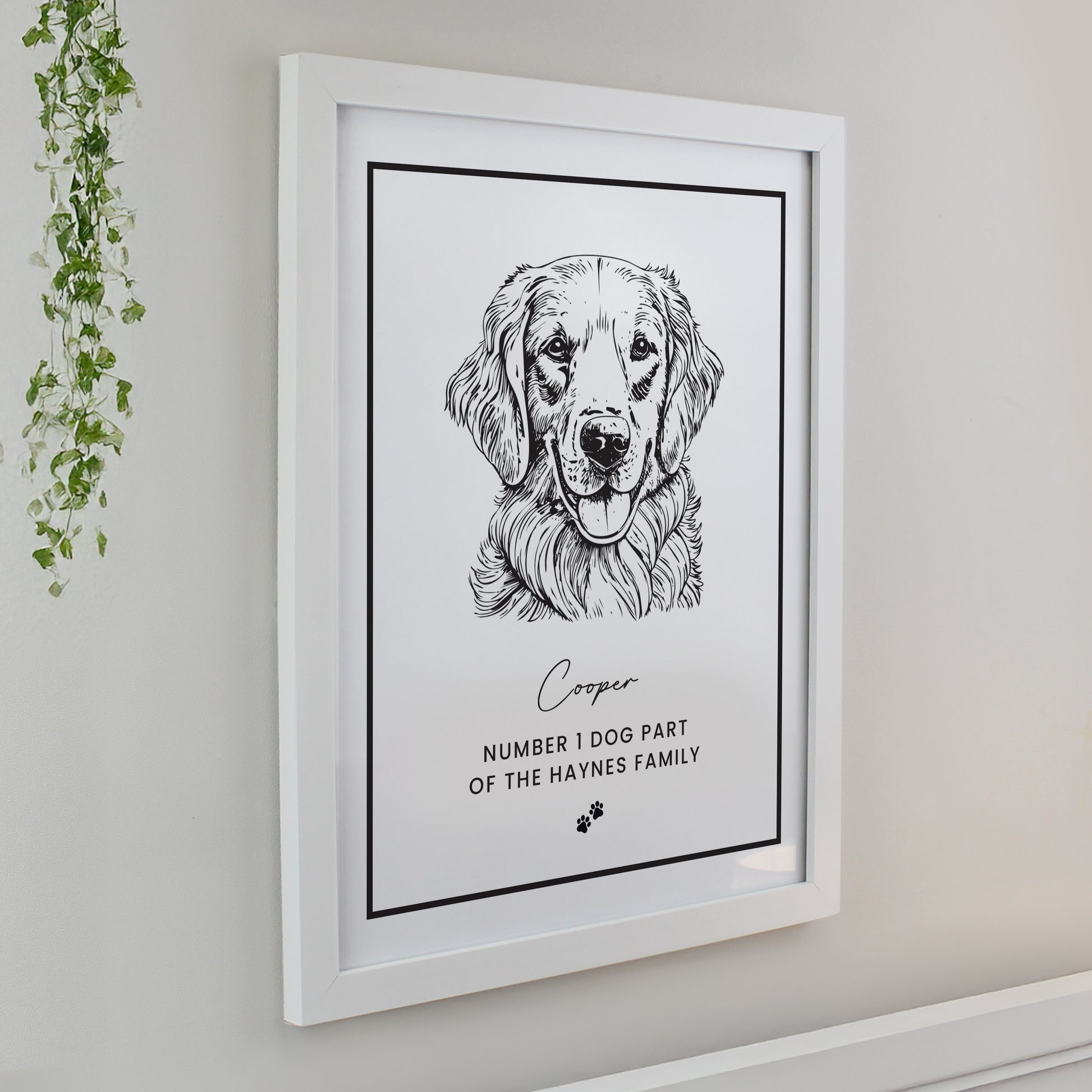 Personalised Dog Breed White Framed Print - image 3