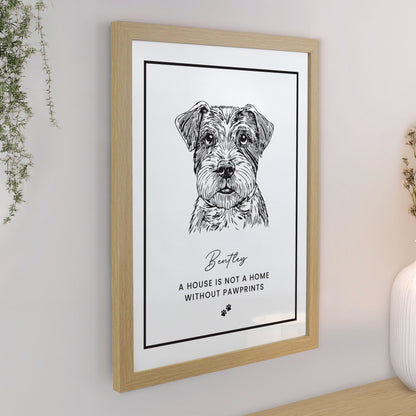 Personalised Dog Breed Oak Framed Print - image 3