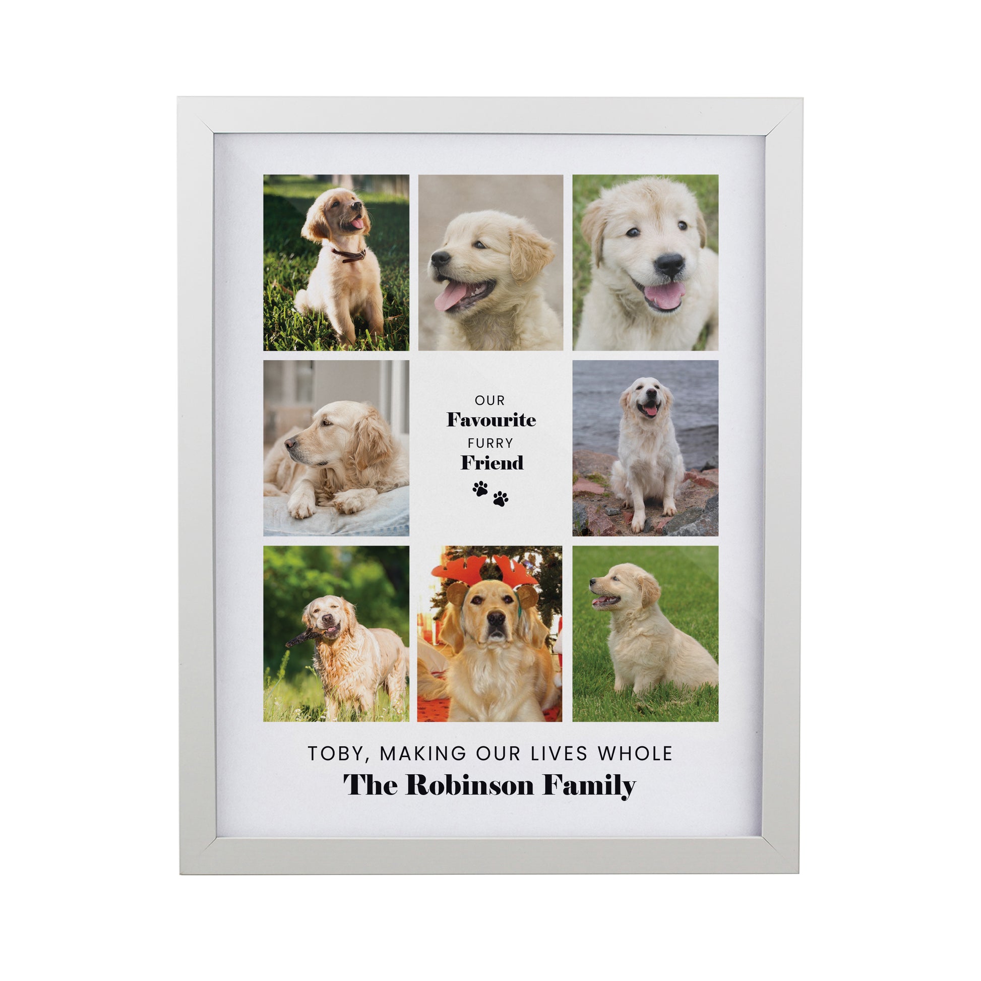 Personalised Pet Multi Photo Upload White Framed Print - image 4