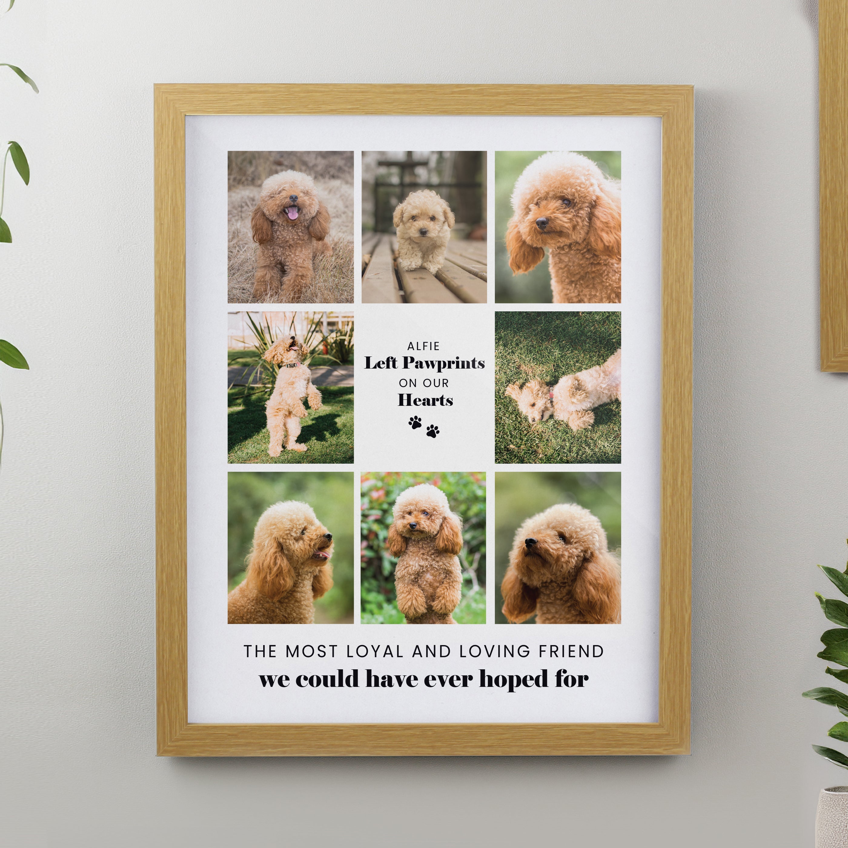 Personalised Pet Multi Photo Upload Oak Framed Print from Heartfelt Gifts
