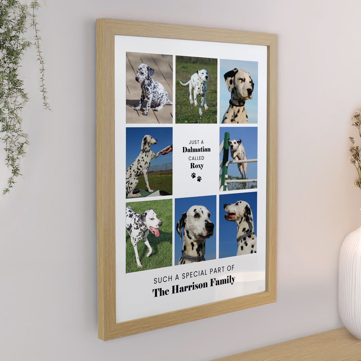 Personalised Pet Multi Photo Upload Oak Framed Print - image 2