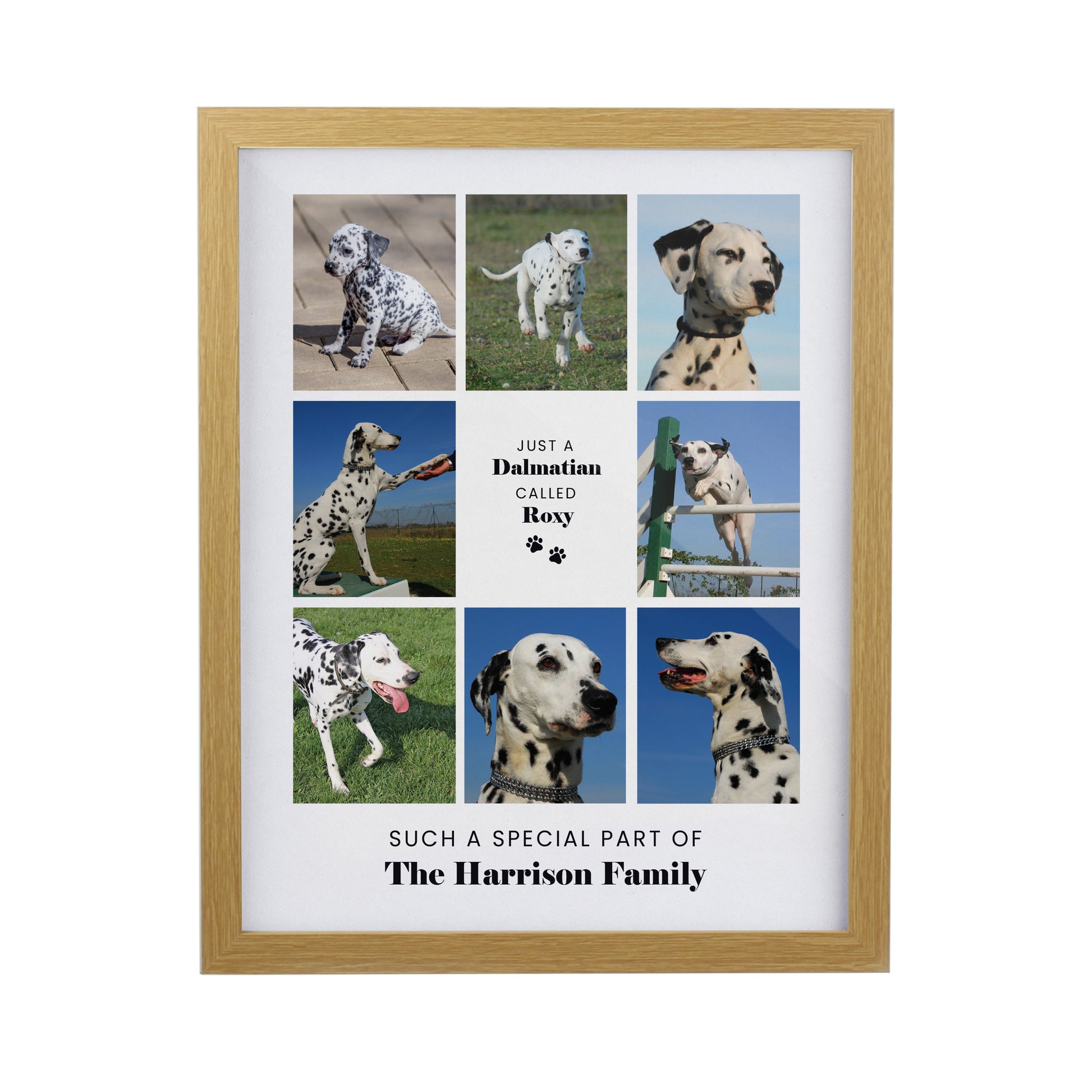 Personalised Pet Multi Photo Upload Oak Framed Print - image 4