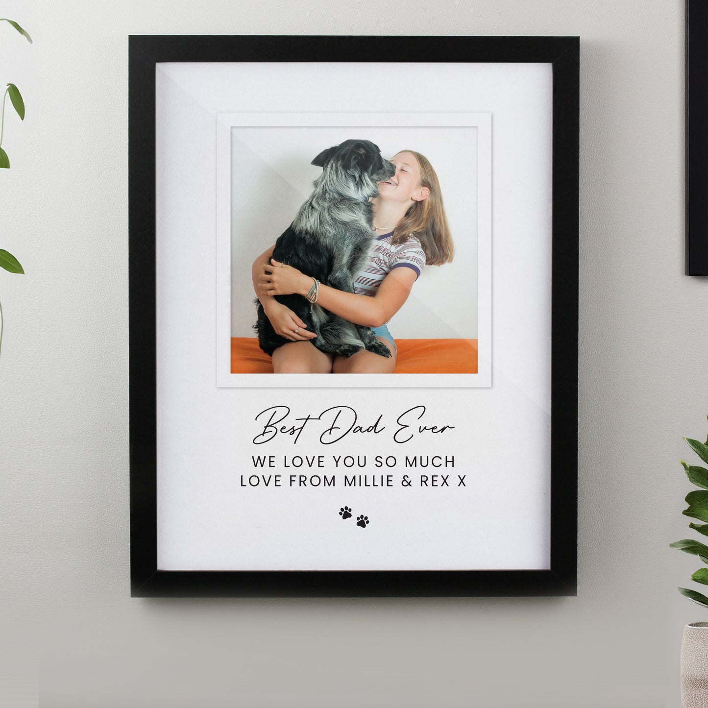Personalised Pet Photo Upload Black Framed Print from Heartfelt Gifts