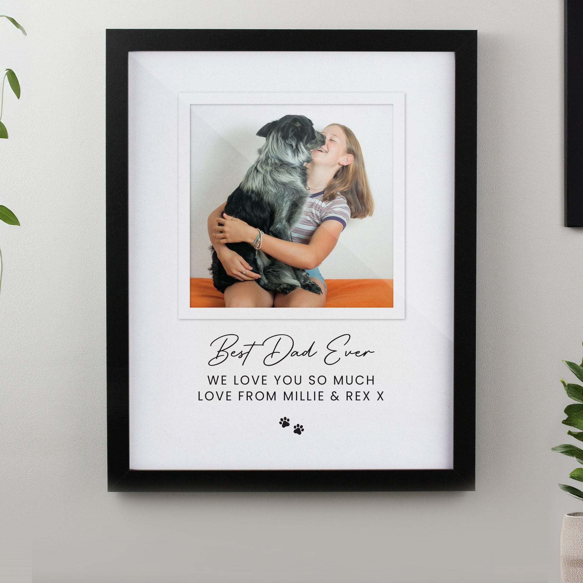 Personalised Pet Photo Upload Black Framed Print from Heartfelt Gifts