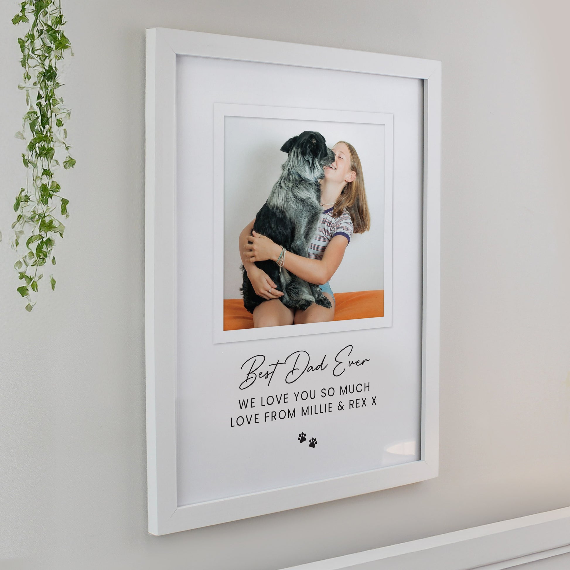 Personalised Pet Photo Upload White Framed Print - image 2