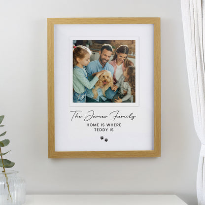 Personalised Pet Photo Upload Oak Framed Print from Heartfelt Gifts