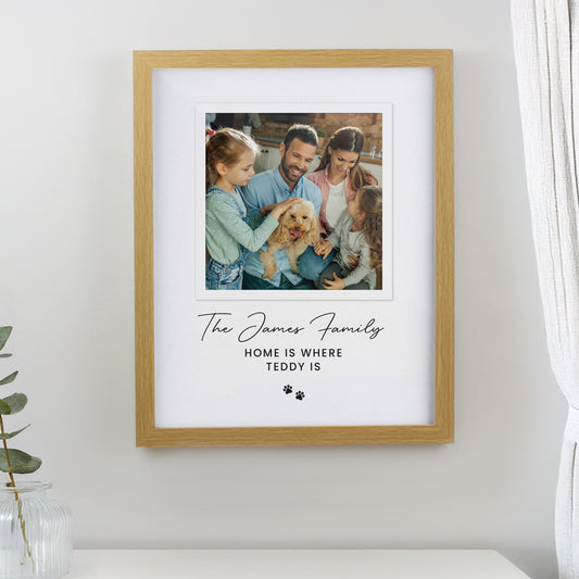 Personalised Pet Photo Upload Oak Framed Print from Heartfelt Gifts