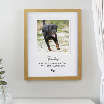 Personalised Pet Photo Upload Oak Framed Print - image 3