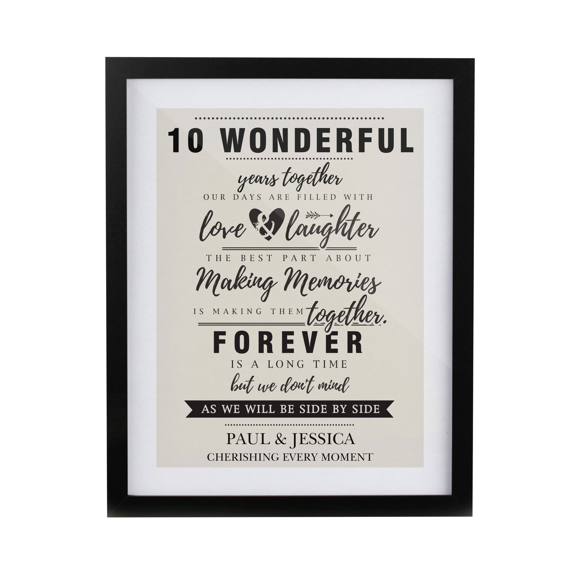 Personalised Anniversary Black Poster Frame - image 3