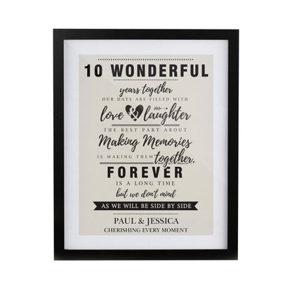 Personalised Anniversary Black Poster Frame - image 3