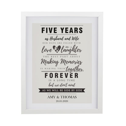 Personalised Anniversary White Poster Frane - image 3