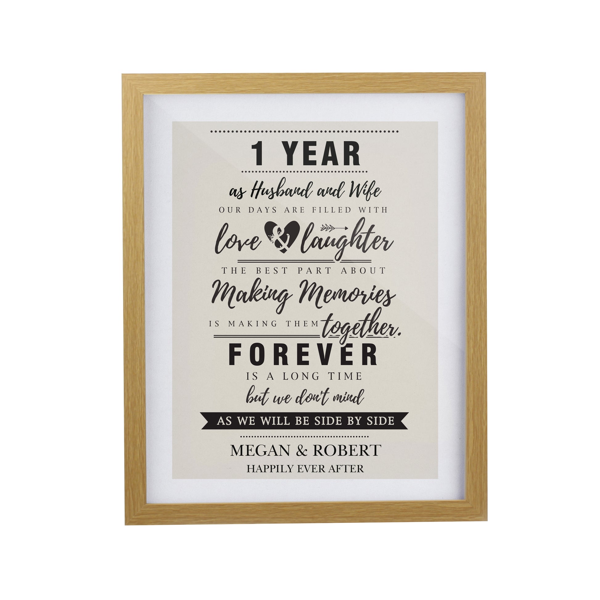 Personalised Anniversary Oak Poster Frame - image 3