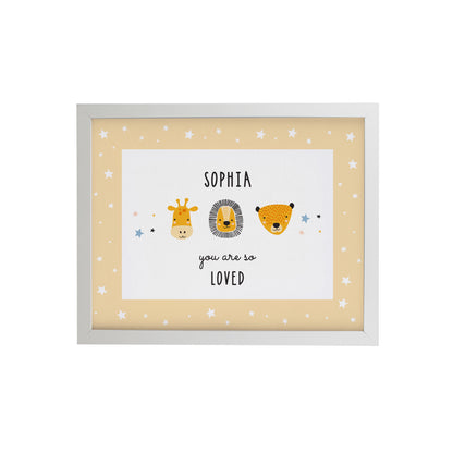 Personalised Scandi Animals White Poster Frame - image 4