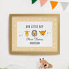 Personalised Safari Animals Oak Poster Frame