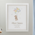 Personalised Teddy Balloon White Poster Frame from Heartfelt Gifts