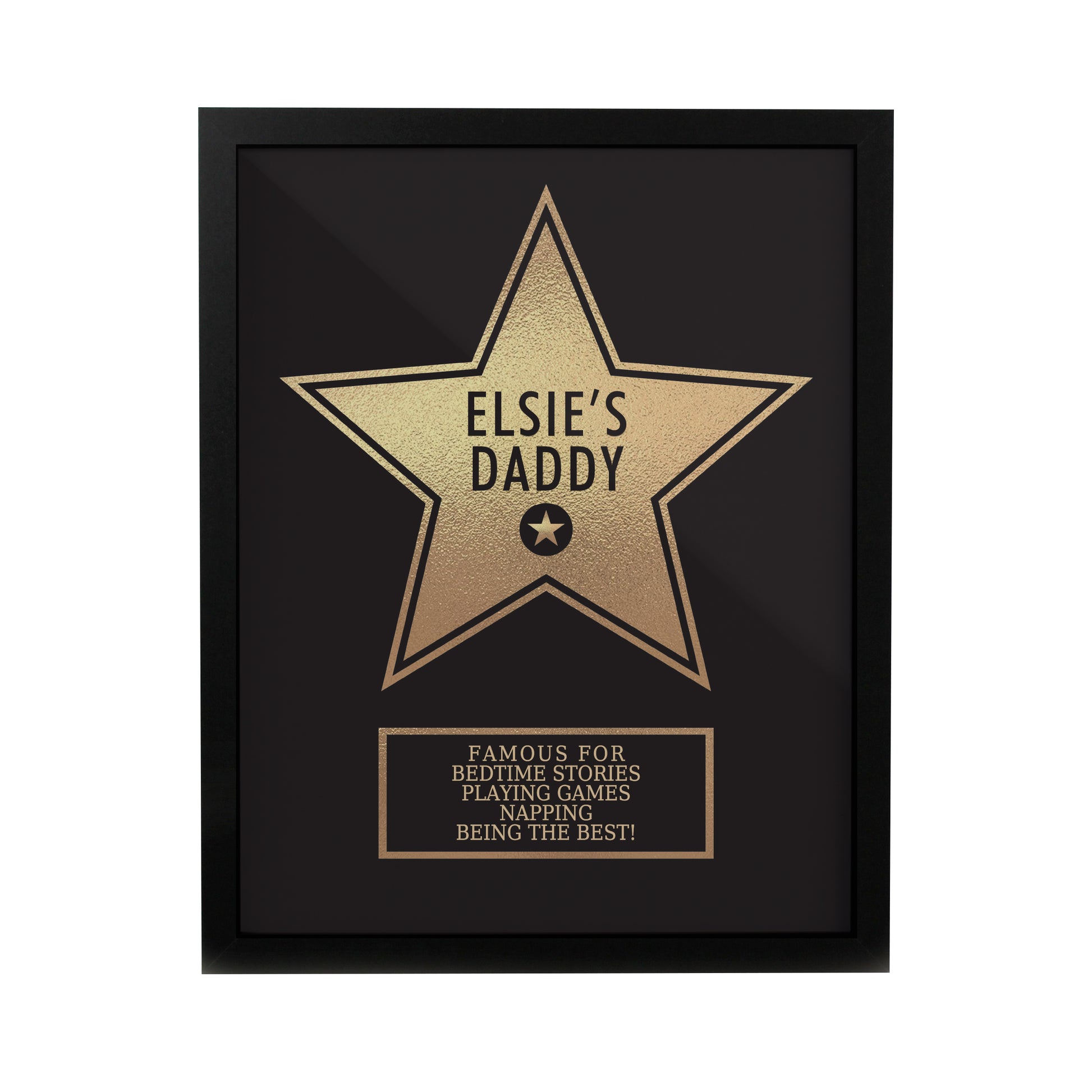 Personalised Star Award Black Poster Frame - image 3