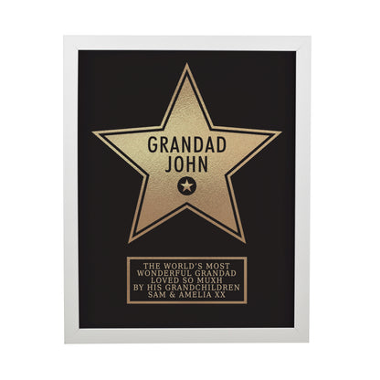 Personalised Star Award White Poster Frame - image 3