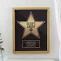 Personalised Star Award Oak Poster Frame from Heartfelt Gifts