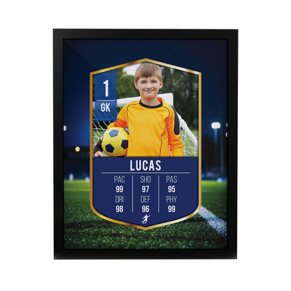 Personalised Photo Upload Football Card Black Poster Frame - image 4