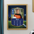 Personalised Photo Upload Football Card Football Oak Poster Frame from Heartfelt Gifts