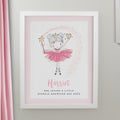 Personalised Princess Ballerina White Poster Frame from Heartfelt Gifts