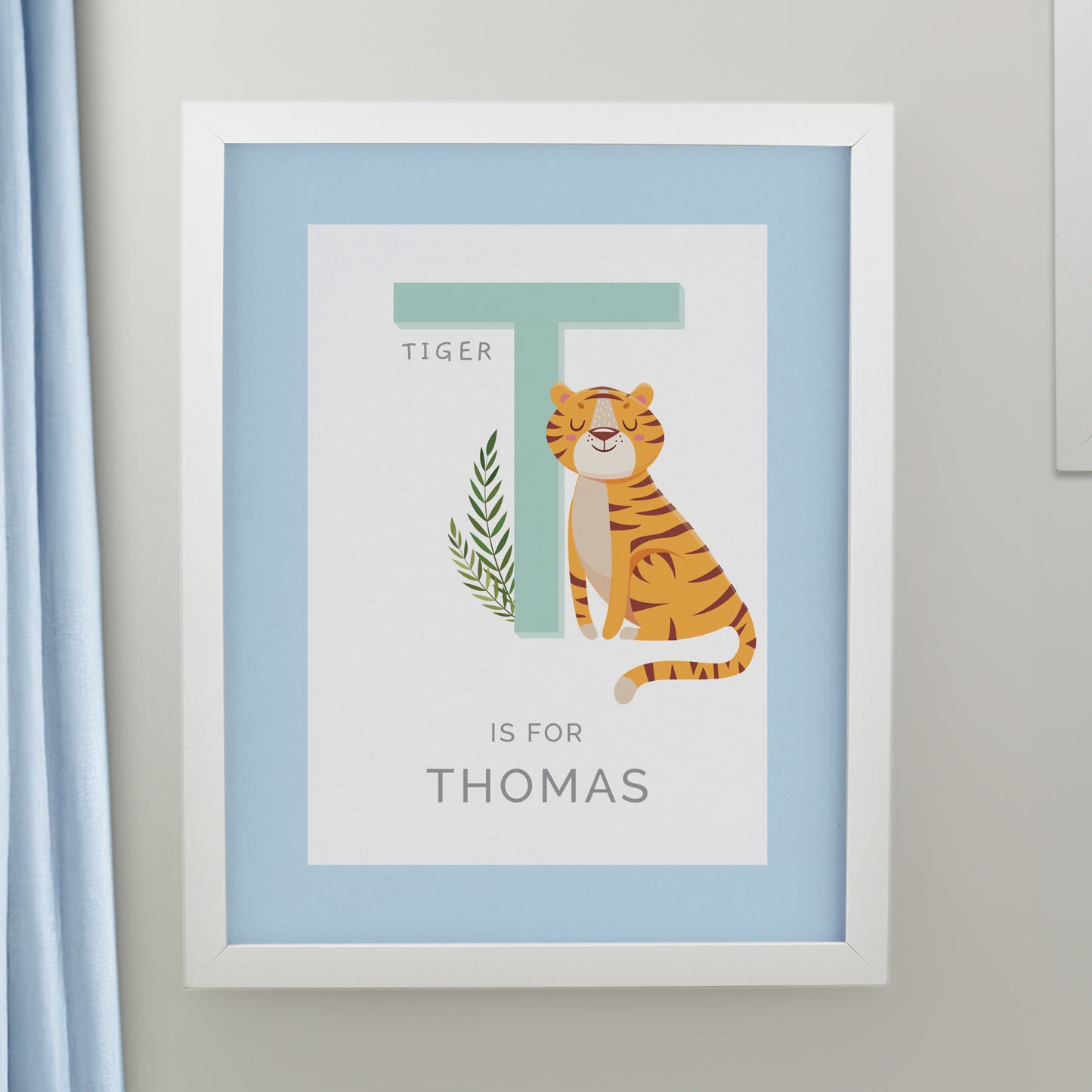 Personalised Animal Alphabet White Poster Frame from Heartfelt Gifts
