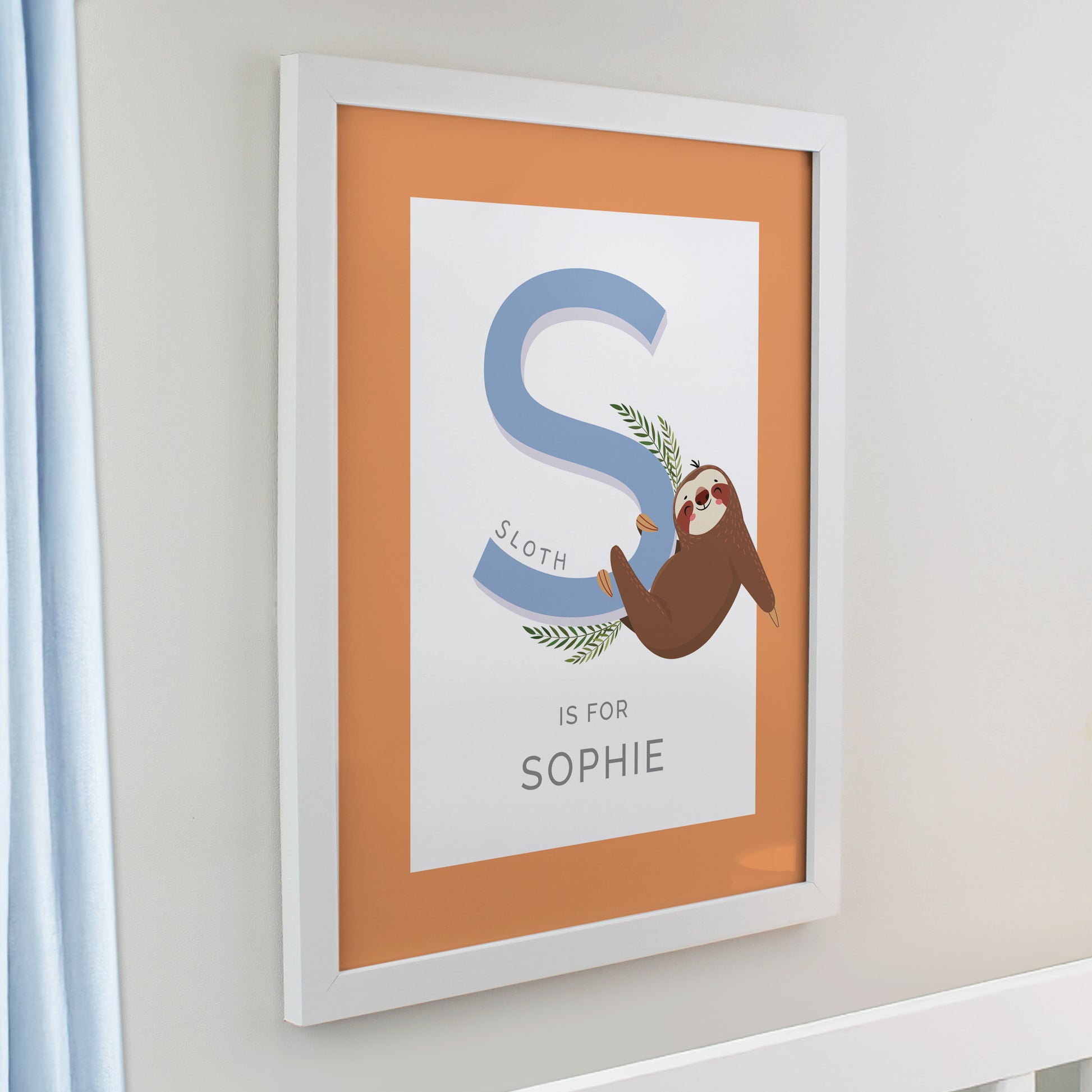 Personalised Animal Alphabet White Poster Frame - image 3