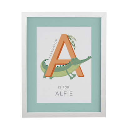 Personalised Animal Alphabet White Poster Frame - image 5