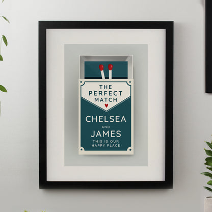 Personalised Perfect Match Black Poster Frame from Heartfelt Gifts