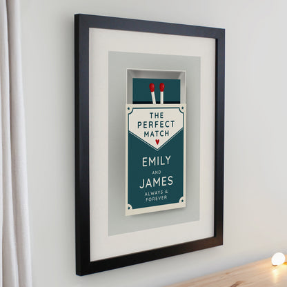 Personalised Perfect Match Black Poster Frame - image 2