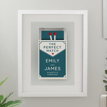 Personalised Perfect Match White Poster Frame from Heartfelt Gifts
