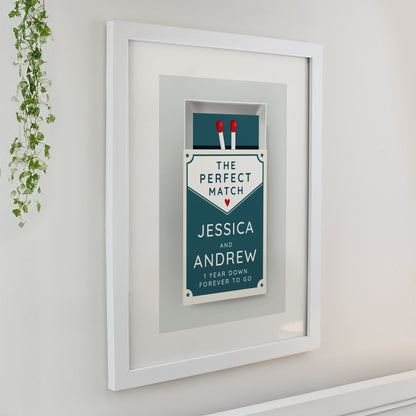 Personalised Perfect Match White Poster Frame - image 2