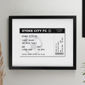 Personalised Football Ticket Black Poster Frame from Heartfelt Gifts