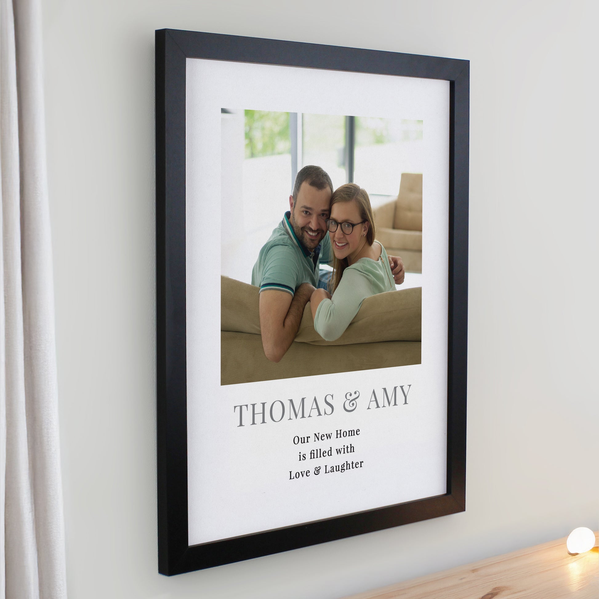 Personalised Square Photo Upload Black Poster Frame - image 2
