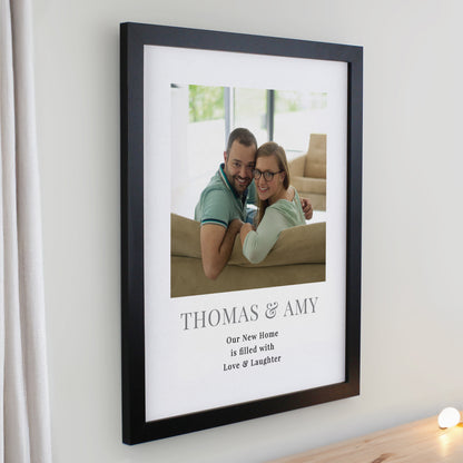 Personalised Square Photo Upload Black Poster Frame - image 2