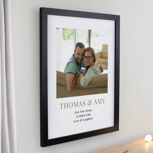 Personalised Square Photo Upload Black Poster Frame - image 2