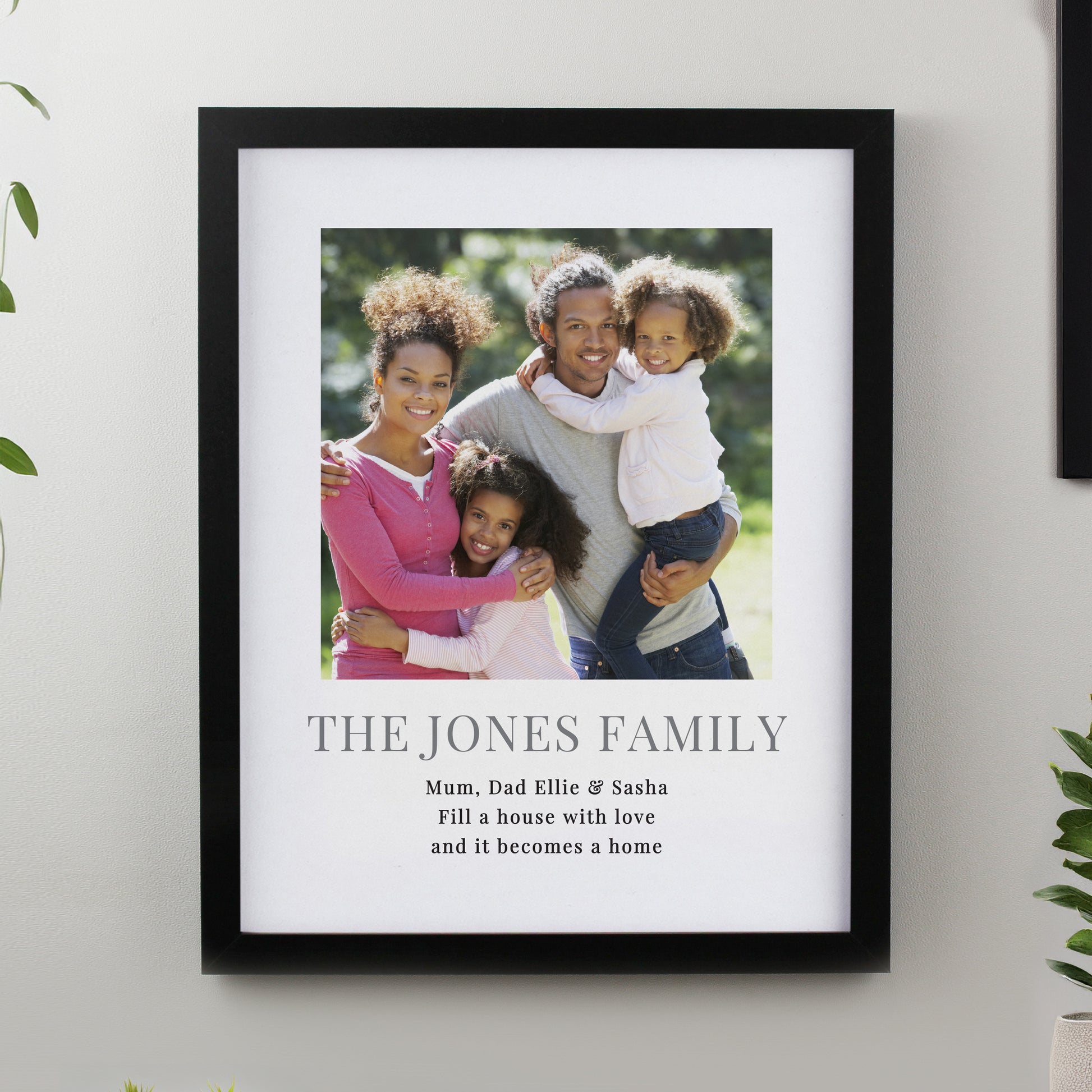 Personalised Square Photo Upload Black Poster Frame - image 3