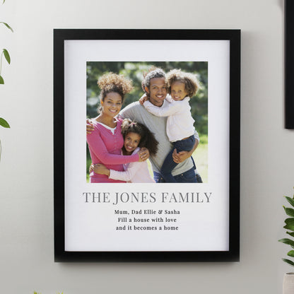 Personalised Square Photo Upload Black Poster Frame - image 3