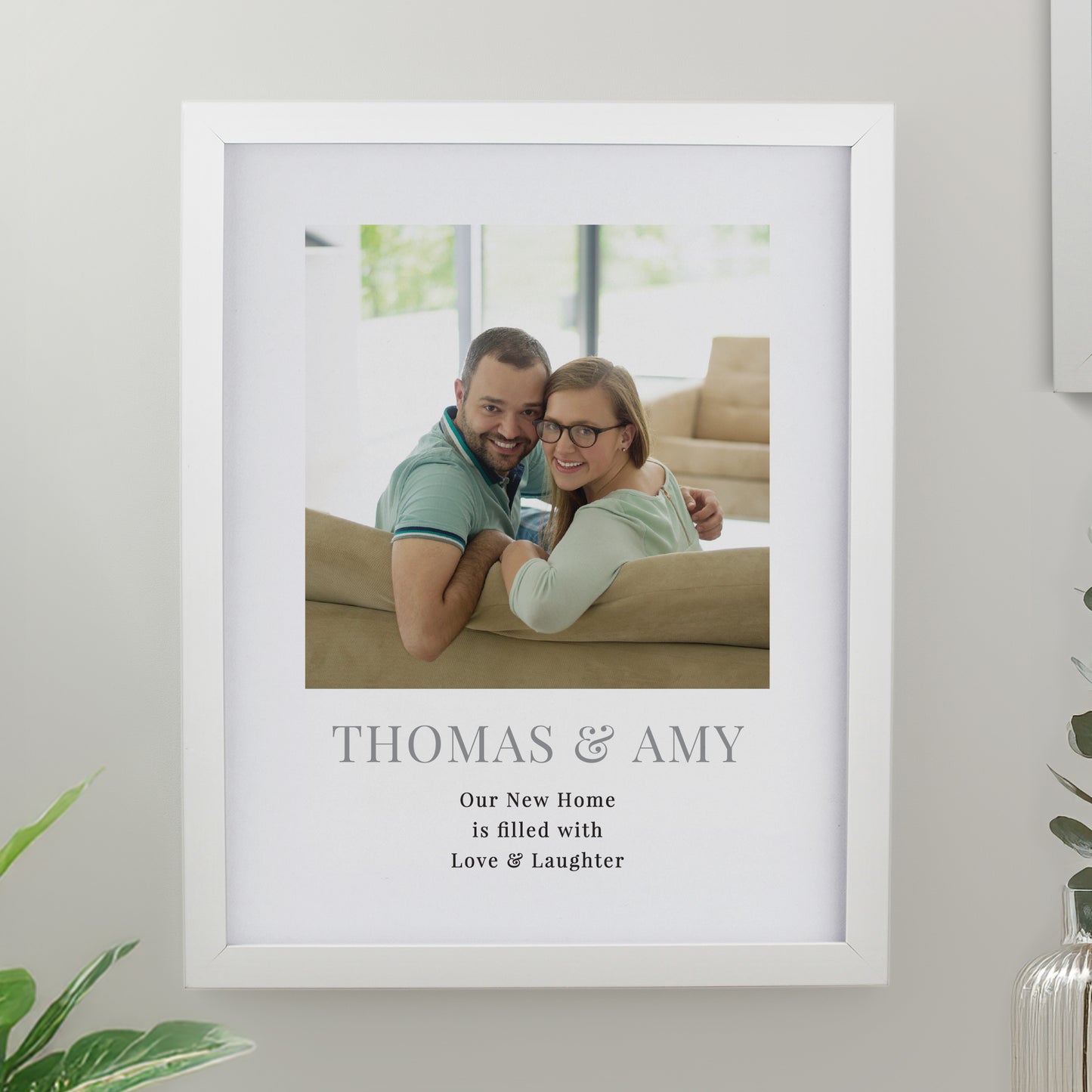 Personalised Square Photo Upload White Poster Frame from Heartfelt Gifts