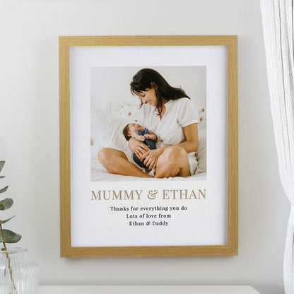 Personalised Square Photo Upload Oak Poster Frame - image 3