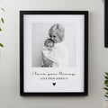 Personalised Heart Photo Upload Black Poster Frame from Heartfelt Gifts