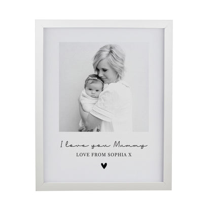 Personalised Heart Photo Upload White Poster Frame - image 4